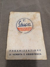 PIAGGIO BOOKLET SALES AND SERVICE ORGANIZATION 1960s