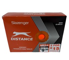 Slazenger V100 Distance Golf Balls Orange 12 Pack New