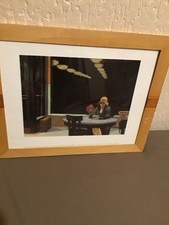 a vintage oak framed fine print by artist edward hopper ltd named dated collecti