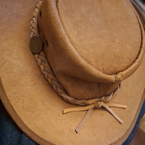 Barmah leather australian - leather, hat