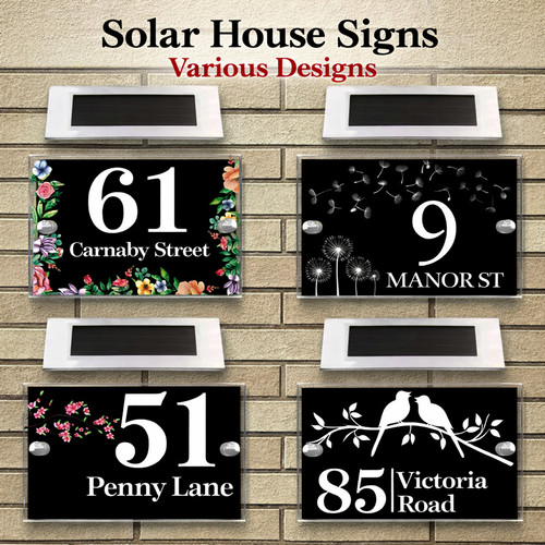 Personalised acrylic address - acrylic,