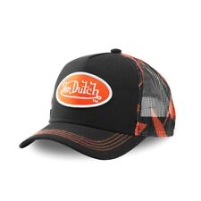 VON DUTCH LIFESTYLE TRUCKER CAP BLACK/ORANGE *100% AUTHENTIC* *CHRISTMAS GIFT*