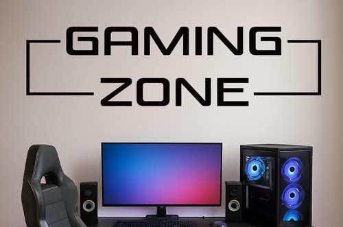 Gaming zone wall stickers - wall,