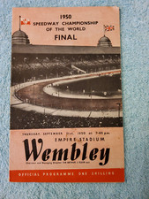 WEMBLEY 1950 RARE, OFFICIAL SPEEDWAY CHAMPIONSHIP OF THE WORD FINAL. 21st SEPT.
