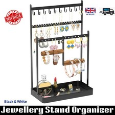 Jewellery Stand Holder Wooden Ring Necklace Keys Organizer Tabletop Storage Tray