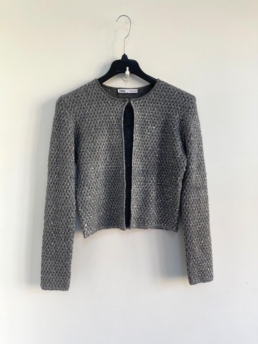 Zara jumper cardigan grey - zara,