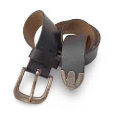 Vintage Levis Western Wing Tip Belt Black & Silver Size 34