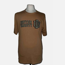 The Duffer of St George T Shirt Brown Tan DDU Varsity Collegiate Felt Logo 90s