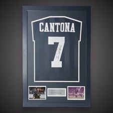 Eric Cantona Hand Signed And Framed Manchester United Football Shirt £350 