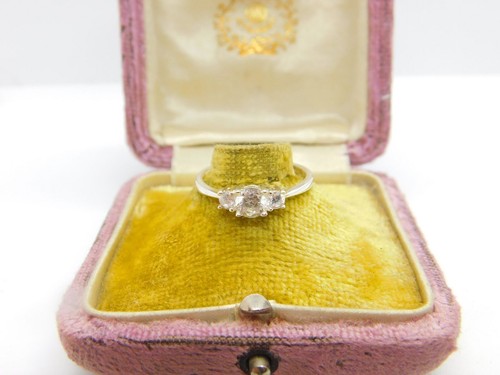 Sterling silver three stone - sterling,