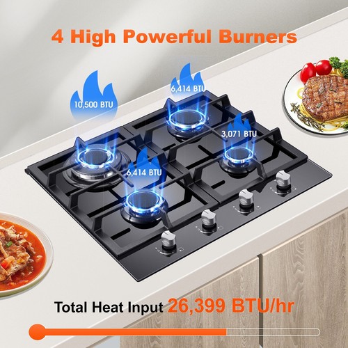 Burners 24in kitchen - 24in, gas