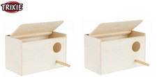 2 X TRIXIE WOODEN BUDGIE