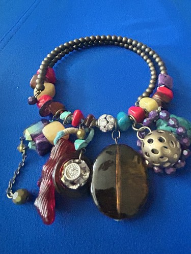 Funky wire chain charm bauble - chain,