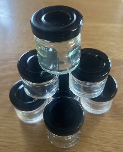 Mini glass jars - mini, lids