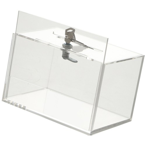 Acrylic clear donation box - clear,