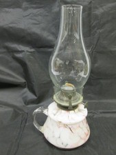 Vintage 30 cm Tall British Made Single Wick Oil Lamp.