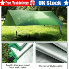 3M*3M Hammock Rain Fly Tent Tarp Waterproof Camping Shelter Sun Shade Outdoor UK