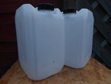 2 x 10 Litre 10L HDPE Plastic Jerry Can Carrier Storage Containers Used
