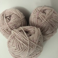 Knitting Wool Aran Yarn 100% British Pure Wool New Pink 254g WPI=10 Super Soft