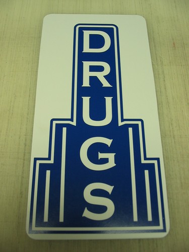 Drugs metal sign - metal,