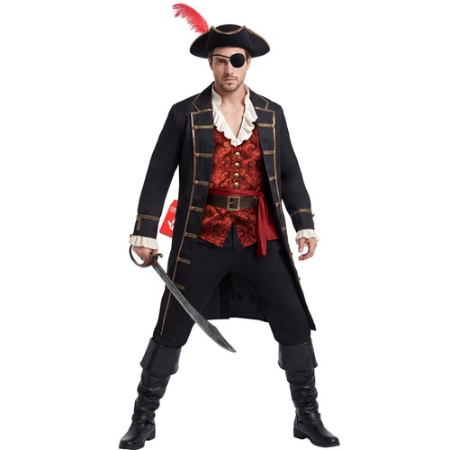 Men pirate captain costume - pirate,