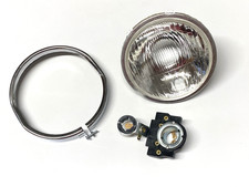 VESPA PRIMAVERA 125 1967 TO 1983 HEAD LIGHT WITH CHROME RIM AND BULB HOLDER