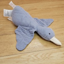 H&M GREY MUSLIN DUCK GOOSE COMFORTER SOFT TOY DOU Plush Soother Bird Chick Lying