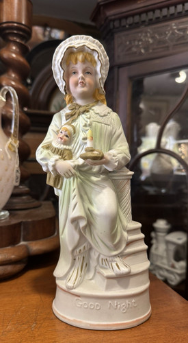 Large antique bisque porcelain - bisque,
