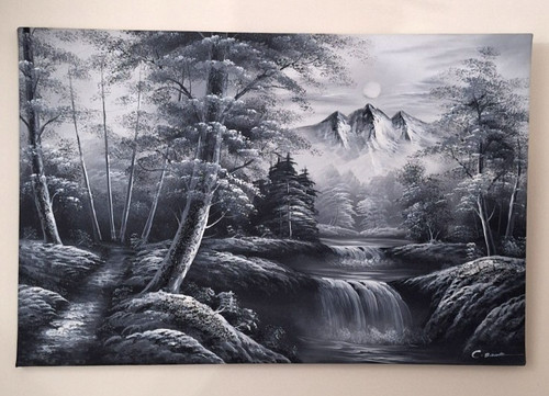 Large signed oil painting - large,