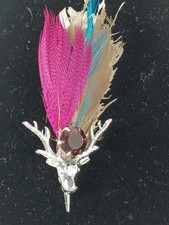 Vintage silver tone stags - silver, head