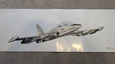 Large Aviation Art Poster Aermacchi M.B.349A 1987