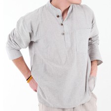  Men's Hemp Mix Collarless
