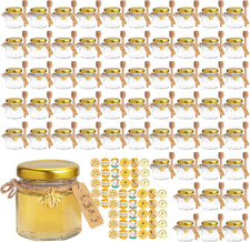 60Pcs Mini Glass Honey Jars