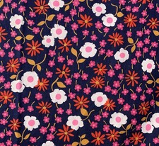 Over 2m Retro Floral Pink Red