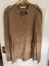 House of Bruar Malissa Collection Ladies Knit Miltary Cape Camel