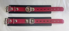 real leather RED locking wrist