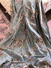 Huge Linen Curtain Floral