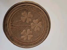 Vintage Wooden Butter Press Hand Carved Cookie Cutter Four Leaf Clover Kitchalia