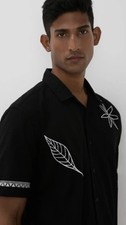 Men’s black Hawaiian cotton