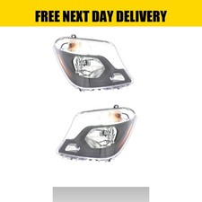 Fits Mercedes Sprinter Van 2013-2018 Front Black Headlight Pair Both Right Left