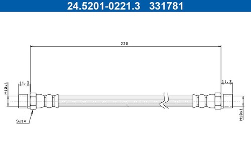 Brake hose for mercedes - brake,