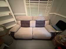 Grey Corded Electric Recliner Sofa Chair  2 Wide Chairs