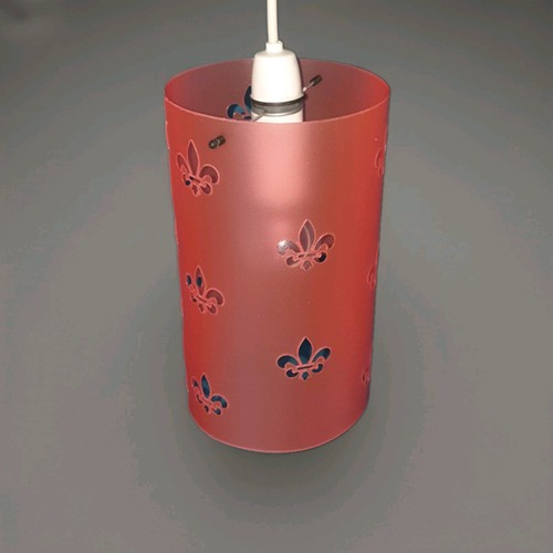 Pink fleur lis lampshade - pink, fleur-de-lis