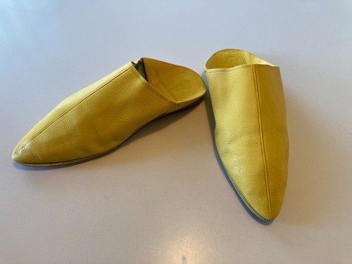 Yellow moroccan leather - moroccan,