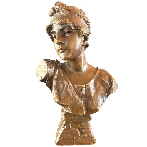 Villanis signed bronze bust - villanis,