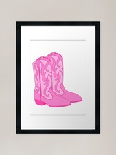 Cowboy boots - neon pink