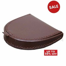 Unisex Real Leather Coin Tray Change Money Holder Large Purse Wallet Pouch Tray