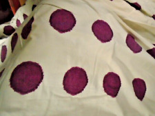 Curtains Cream Cotton Purple Quality Lined Patterned  Each 85" Long x 78" Wide