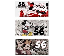 Mickey Mouse House Gate Sign Plaque Door Number Personalised Name Plate Gift