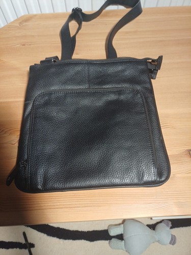 Hotter black leather crossbody - black,